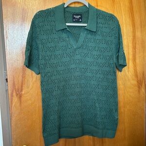 Abercrombie Men’s XS Green Knit Polo
